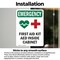Signmission First Aid Kit AED With Symbol, 7 in W x Rectangle, Vinyl Decal OS-2PACK-EM-D-710-V-10482 - alternate 2